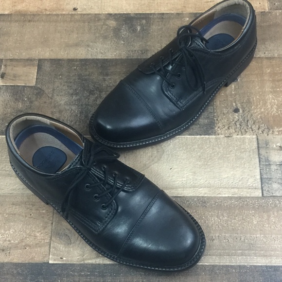 Dockers Black Gordon Leather Lace-Up Oxfords display picture 1